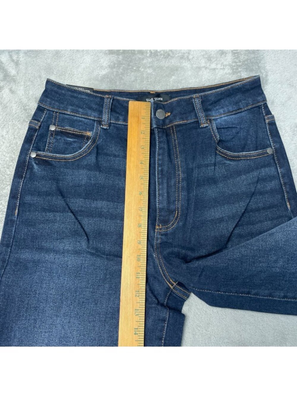 NWT Well Worn Women's Size 6/28 Wide Leg High Rise Jeans Dark Wash Denim G2140 - Picture 7 of 13